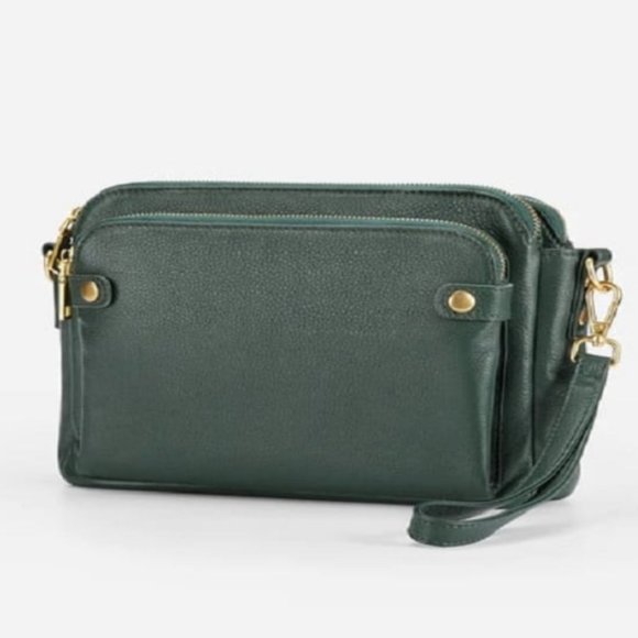 Bags Nwt Dark Green Crossbody Leather Shoulder Bag Poshmark